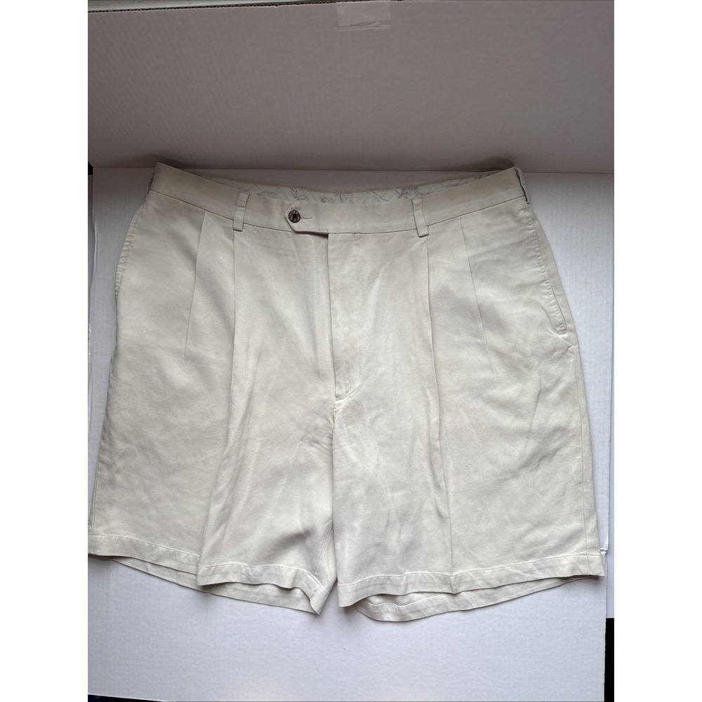 Jos A Bank Classic Collection 100% Silk Chino Shorts Men's 42R Beige
